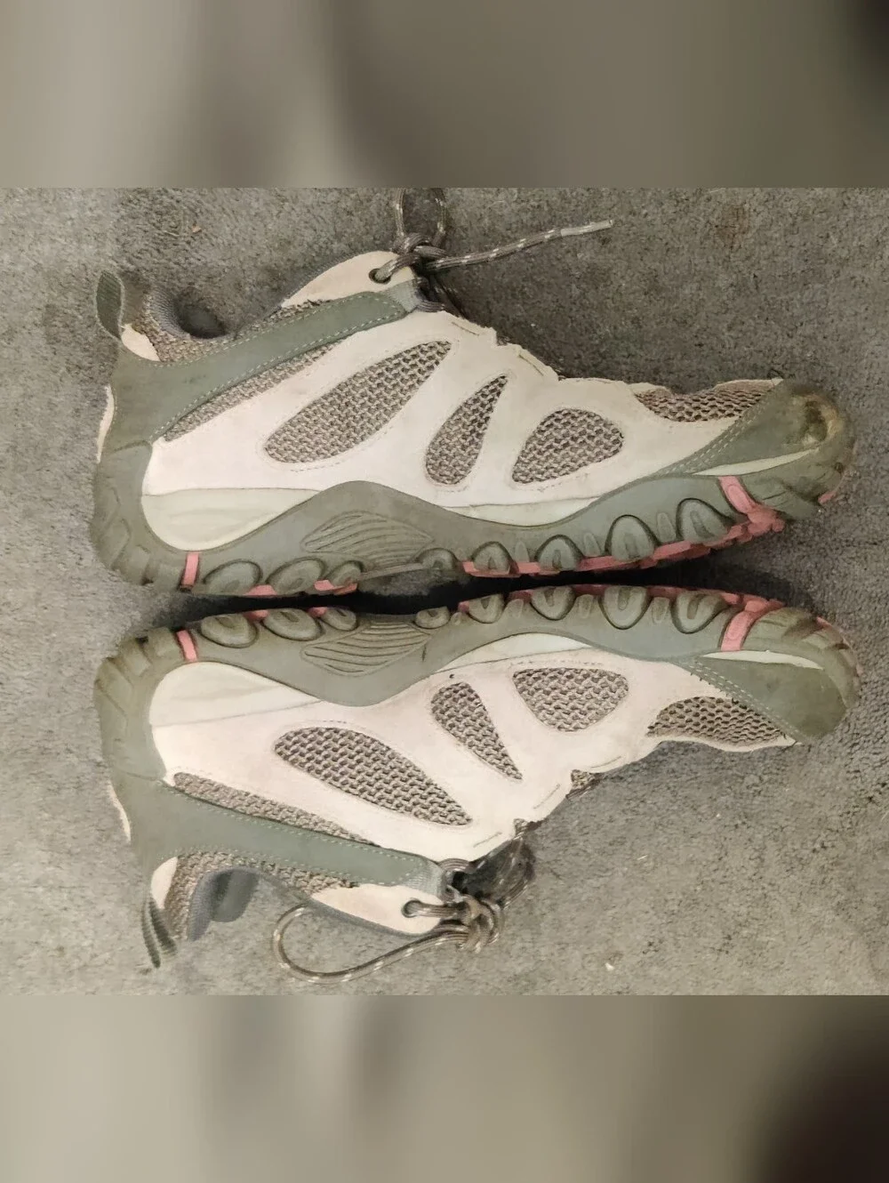Merrell Hiking Shoes Grey And Pink Women's Size 10 Waterproof - Picture 3 of 12